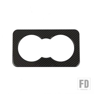 ジャガー F-ペース F ペース X761 XE X760 XF X260 カーアクセサリー後列シート水カップホルダーカバートリム装飾フレームステッカー - Carbon Fiber