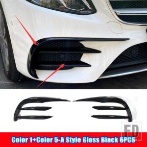 メルセデスベンツ Eクラス W213 AMG E43 E53 E63 2016-2020 カーアクセサリーフロントバンパースプリッタースポイラーフォグランプカバートリム - 9