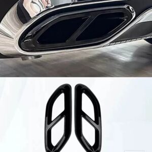メルセデスベンツ GLCクラス X254 W254 GLC260 GLC300 2023-2025 カーアクセサリーテール喉マフラーマフラーテールカバートリム - Gloss Black