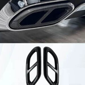 メルセデスベンツ GLCクラス X254 W254 GLC260 GLC300 2023-2025 カーアクセサリーテール喉マフラーマフラーテールカバートリム - Carbon Fiber