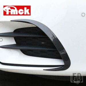 メルセデスベンツ フロントバンパーリップフォグランプカバートリムステッカーアクセサリー Aクラス W177 V177 A180 A200 A220 A250 2019-2022 - Carbon Fiber Black