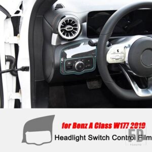 メルセデスベンツ Aクラス W177 V177 A180 A200 A220 A250 2019 2020 + カーアクセサリーセンターコンソール TPU クリアプロテクターフィルム - 17