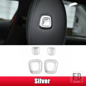 メルセデスベンツ A B GLE GLS GLB クラス W177 W167 W247 2019 2020 カーアクセサリーヘッドレスト昇降ボタン調整カバートリム - Silver