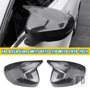 メルセデスベンツ A CLAクラス W177 V177 C118 W118 2019-22 + カーアクセサリーバックミラーカバーキャップシェルトリム - Carbon Fiber