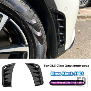 メルセデスベンツ GLCクラス X253 GLC200 GLC260 GLC300 2020-2022 + ABS 車フロントバンパースプリッタースポイラーフォグランプカバートリム - 5