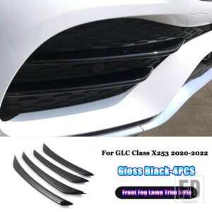 メルセデスベンツ GLCクラス X253 GLC200 GLC260 GLC300 2020-2022 + ABS 車フロントバンパースプリッタースポイラーフォグランプカバートリム - 1