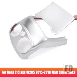 メルセデスベンツ 2個 Cクラス W205 2015-2018 ABS クロームカーアクセサリーリア空調ベント装飾カバーフレームトリム - 2