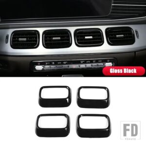 メルセデスベンツ カーアクセサリー中央制御エアアウトレットトリムカバー GLE GLSクラス AMG W167 V167 クーペ C167 X167 2020-2025 - Gloss Black