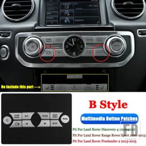 ランドローバー レンジローバースポーツ L320 ディスカバリー 4 L319 フリーランダー 2 カーアクセサリー中央制御マルチメディアボタントリムカ - B Style