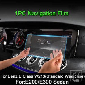 メルセデスベンツ E Cクラス W213 2016-2022 W205 2019-2021 車中央ナビゲーション表示画面強化ガラスフィルム - 1