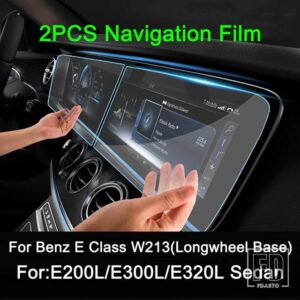 メルセデスベンツ E Cクラス W213 2016-2022 W205 2019-2021 車中央ナビゲーション表示画面強化ガラスフィルム - 2