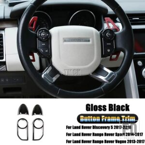 ランドローバー レンジローバースポーツ L494 ヴォーグ L405 ディスカバリー 5 L462 カーアクセサリーステアリングホイールボタンパッチトリム - 4-ABS Chrome