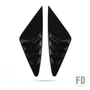 メルセデスベンツ GLEクラスクーペ C167 AMG GLE53 2020 2021 2022 + カーアクセサリーリアウィンドウ三角シャッタールーバートリムカバー - Gloss Black