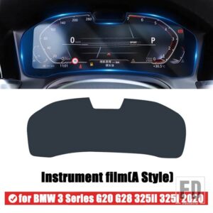 BMW 3シリーズ G20 G28 325LI 325I 2019 2020 ドアセンターコンソールメディアフィルム中央 AC ナビゲーション画面 TPU プロテクターフィルム - 1