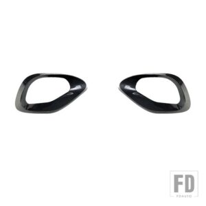 メルセデスベンツ Cクラス W206 C200 C220 C260 C300 2022 カーアクセサリーフロントバンパースプリッタースポイラーカナードフォグランプカバ - 5-Carbon Fiber