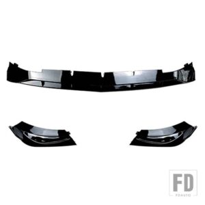 メルセデスベンツ Cクラス W206 C200 C220 C260 C300 2022 カーアクセサリーフロントバンパースプリッタースポイラーカナードフォグランプカバ - 8-Gloss Black