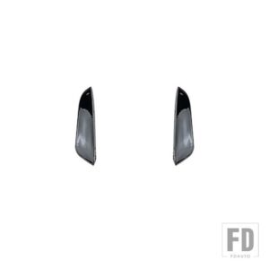 メルセデスベンツ Cクラス W206 C200 C220 C260 C300 2022 カーアクセサリーフロントバンパースプリッタースポイラーカナードフォグランプカバ - 2-Gloss Black