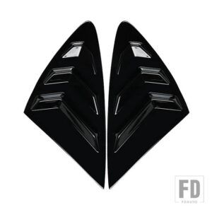 メルセデスベンツ GLCクラス X253 クーペ GLC200 260 300 2016-2022 カーアクセサリーリアウィンドウ三角シャッタールーバートリムカバー - Gloss Black