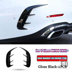 メルセデスベンツ Cクラス W206 C200 C220 C260 C300 2022 + カーアクセサリーリアバンパーリップスプリッタースポイラーエアアウトレットトリ - Gloss Black