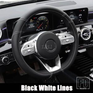 メルセデスベンツ A B C E S G CLA CLS GLA GLB GLC GLE GLSクラス W177 W213 C118 X247 W167 革ステアリングホイールカバートリム - 3