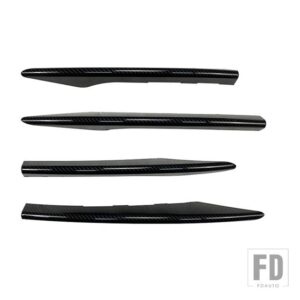 メルセデスベンツ Eクラス W213 E260 E300 E350 E450 AMG E53 2021 + カーアクセサリーボディフロントバンパーフェンダーリップトリムカバース - 4-Carbon Fiber