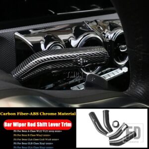 メルセデスベンツ A B CLA GLB GLAクラス W177 V177 W247 C118 W118 X247 H247 ステッカーシフトレバーワイパーロッドカバートリムフレーム - Carbon Fiber