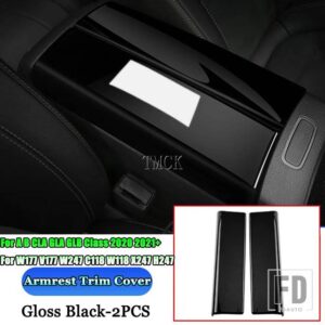 メルセデスベンツ A B C E CLA GLA GLB GLC GLE GLSクラス W177 W247 W205 W213 C118 H247 X247 X253 W167 アームレストボックストリムカバー - 4