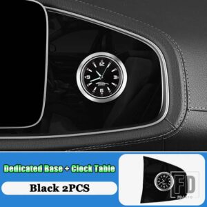 メルセデスベンツ GLE GLSクラス W167 V167 クーペ C167 X167 AMG 2020 2021 2022 + カーアクセサリー中央制御クォーツ時計時計 - Black