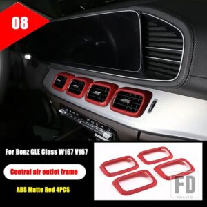 メルセデスベンツ GLEクラス W167 V167 GLE350 GLE450 2020 + カーアクセサリー ABS クロームセンターコンソールギアフルキットステッカー - 8