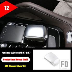 メルセデスベンツ GLEクラス W167 V167 GLE350 GLE450 2020 + カーアクセサリー ABS クロームセンターコンソールギアフルキットステッカー - 12
