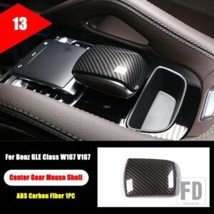 メルセデスベンツ GLEクラス W167 V167 GLE350 GLE450 2020 + カーアクセサリー ABS クロームセンターコンソールギアフルキットステッカー - 13