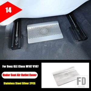 メルセデスベンツ GLEクラス W167 V167 GLE350 GLE450 2020 + カーアクセサリー ABS クロームセンターコンソールギアフルキットステッカー - 14