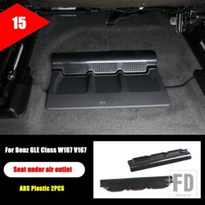 メルセデスベンツ GLEクラス W167 V167 GLE350 GLE450 2020 + カーアクセサリー ABS クロームセンターコンソールギアフルキットステッカー - 15