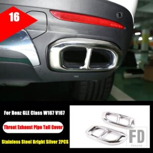 メルセデスベンツ GLEクラス W167 V167 GLE350 GLE450 2020 + カーアクセサリー ABS クロームセンターコンソールギアフルキットステッカー - 16