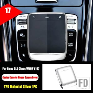 メルセデスベンツ GLEクラス W167 V167 GLE350 GLE450 2020 + カーアクセサリー ABS クロームセンターコンソールギアフルキットステッカー - 17
