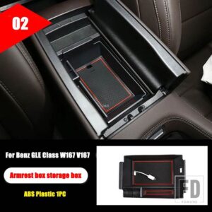 メルセデスベンツ GLEクラス W167 V167 GLE350 GLE450 2020 + カーアクセサリー ABS クロームセンターコンソールギアフルキットステッカー - 2