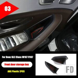 メルセデスベンツ GLEクラス W167 V167 GLE350 GLE450 2020 + カーアクセサリー ABS クロームセンターコンソールギアフルキットステッカー - 3