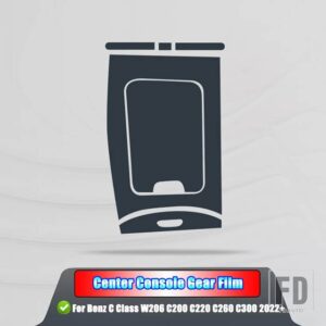 メルセデスベンツ Cクラス W206 C200 C220 C260 C300 2022 + センターコンソールギア中央ナビゲーション画面 TPU フィルム