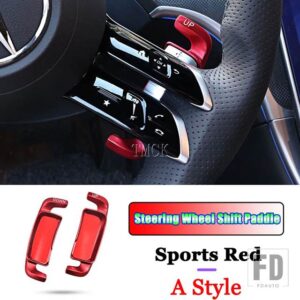 メルセデスベンツ CE Sクラス W206 W213 W223 AMG E53 E63 2021 2022 カーアクセサリーステアリングホイールシフトパドルシフター延長 - A Style Red
