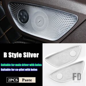 メルセデスベンツ GLE GLSクラス W167 V167 X167 AMG GLE53 63 2020-2022 + カーアクセサリーシート調整ボタンカバートリムフレーム - B Style Silver