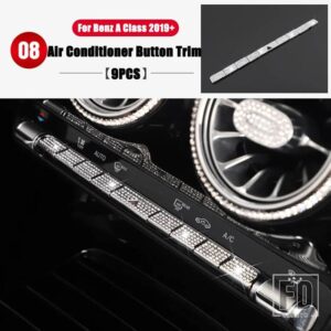 メルセデスベンツ Aクラス W177 V177 A180 A200 A220 A250 A35 A45 AMG 2019-2024 フルセットインテリアモールディングダイヤモンドカバートリ - 6