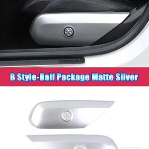 メルセデスベンツ C E GLCクラス AMG W206 W214 X254 W254 2022-2025 カーアクセサリーフロントシート調整ボタンカバートリムフレーム - B Style Matte Silver