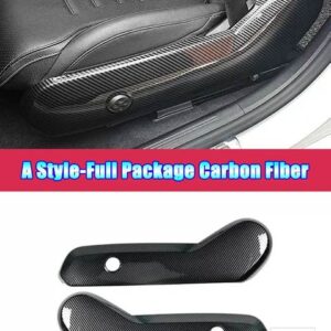 メルセデスベンツ C E GLCクラス AMG W206 W214 X254 W254 2022-2025 カーアクセサリーフロントシート調整ボタンカバートリムフレーム - A Style Carbon Fiber