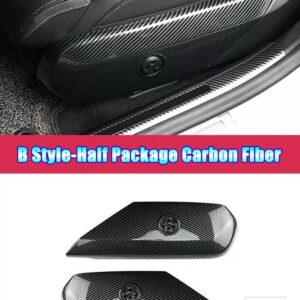 メルセデスベンツ C E GLCクラス AMG W206 W214 X254 W254 2022-2025 カーアクセサリーフロントシート調整ボタンカバートリムフレーム - B Style Carbon Fiber