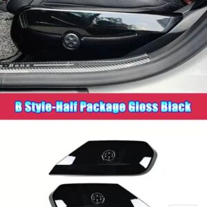 メルセデスベンツ C E GLCクラス AMG W206 W214 X254 W254 2022-2025 カーアクセサリーフロントシート調整ボタンカバートリムフレーム - B Style Gloss Black