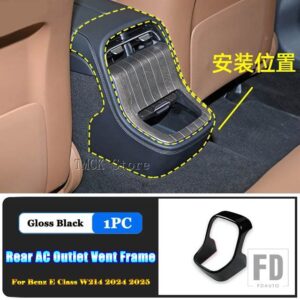 メルセデスベンツ Eクラス W214 E200 E220 E260 E300 2024 2025 カーアクセサリーリア空調アウトレットベントカバートリムフレーム - 4