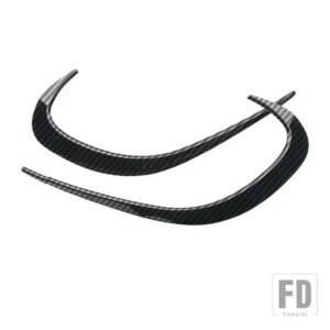 メルセデスベンツ CLAクラス W117 C117 2016-2019 CLA200 220 250 260 CLA45 AMG フロントバンパーエアベントアウトカバートリムステッカー - 2 Carbon Fiber Black