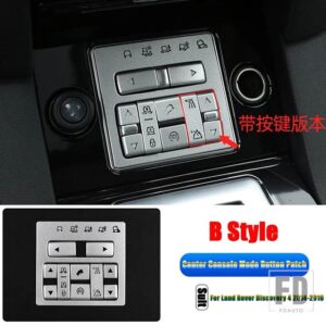 ランドローバー ディスカバリー 4 L319 2014 2015 2016 合金カーアクセサリーセンターコンソールモード調整ボタントリムカバー - B Style
