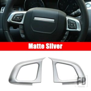 レンジローバー ランドローバー EVOQUE L538 2012-2019 ABS クロームカーアクセサリーステアリングホイールボタントリムカバー装飾フレーム - Matte Silver