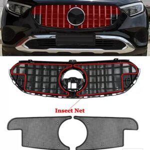 メルセデスベンツ GLCクラス X254 GLC260 300 2023-2025 カーアクセサリー吸気フロントグリルグリルメッシュ抗マウス昆虫ネット - B Style